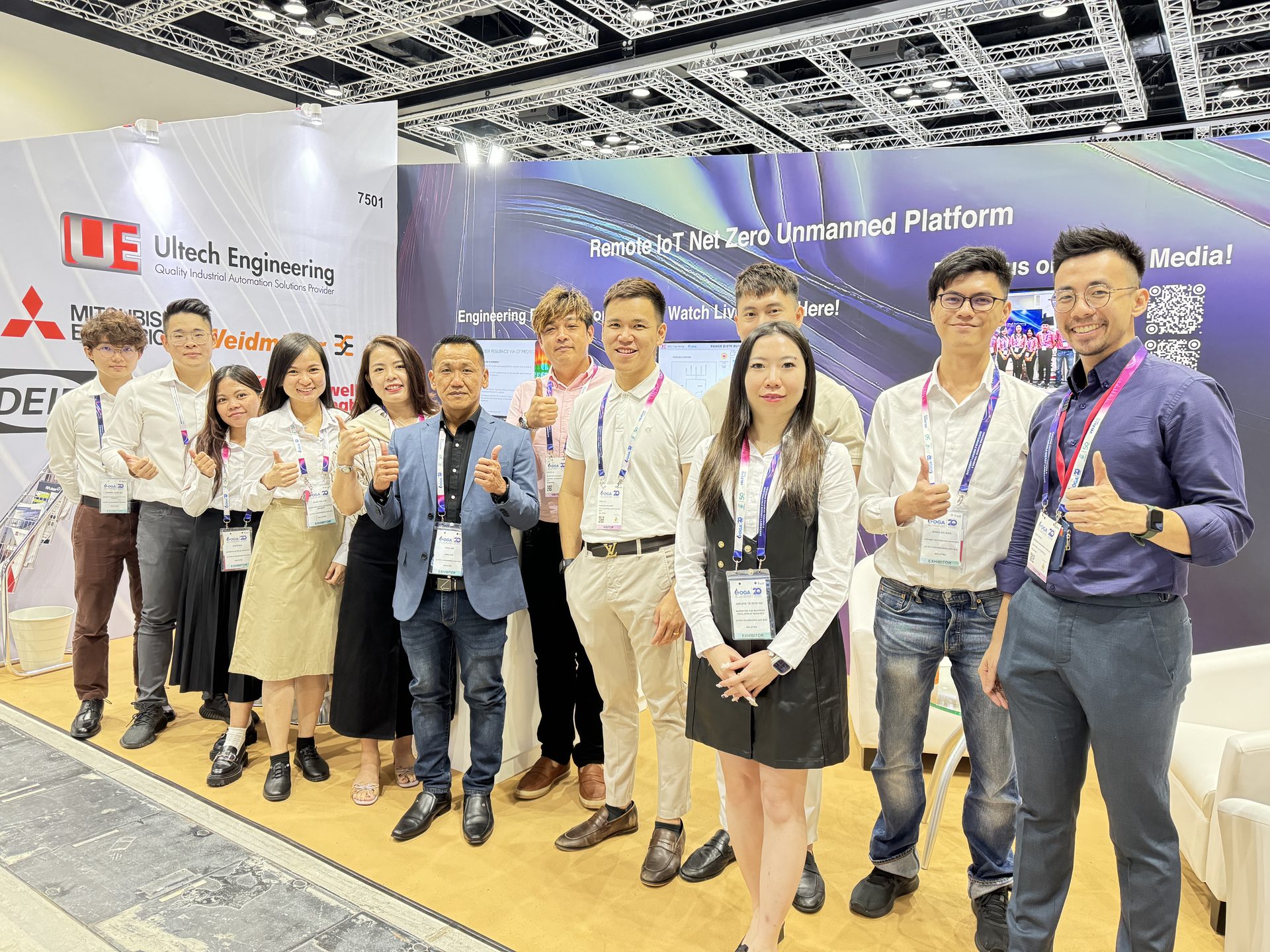 The ULTECH Engineering team at their stand at Oil & Gas Asia 2024 in Kuala Lumpur